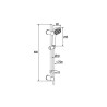 Ensemble MORGANE 3 jets, barre inox chromé Ø18x600mm, porte-savon, flexible 1,75 m
