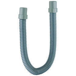 Flexible arméx750mm, 2 embouts ABS à coller Ø32