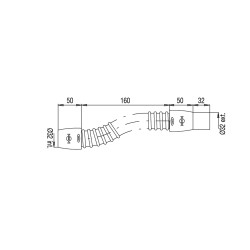 Flexible armé, embouts ABS M/F