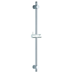 Barre de douche design Ø25mmx650mm, pieds réglables, cale de rattrapage d'aplomb