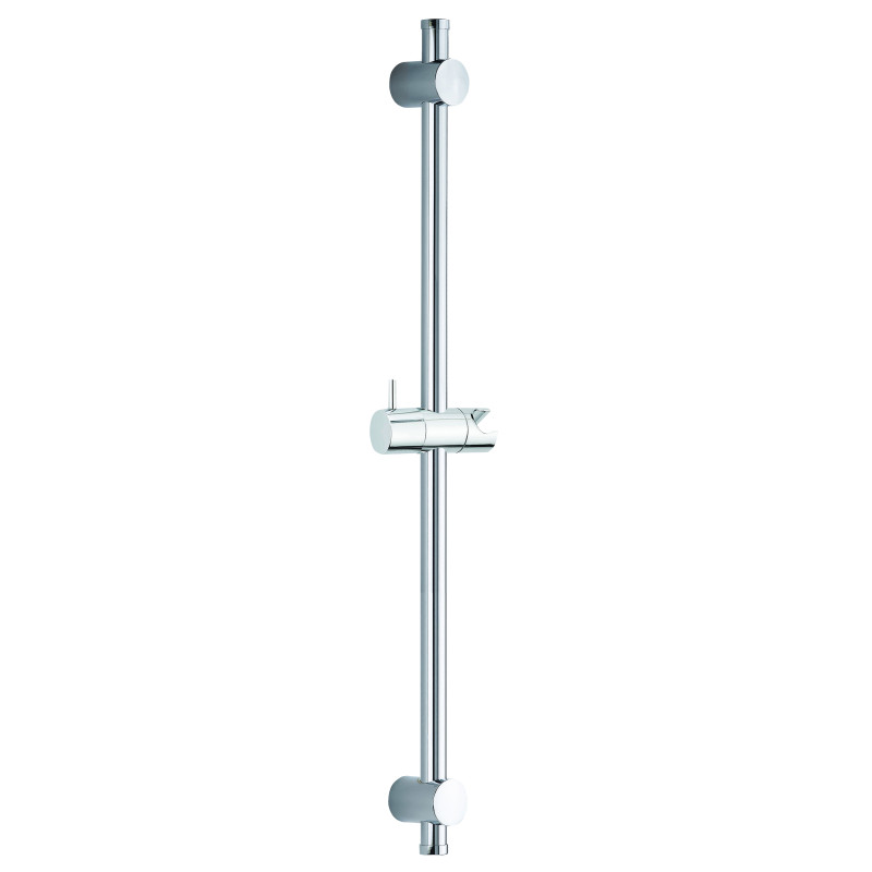 Barre de douche design Ø25mmx650mm, pieds réglables, cale de rattrapage d'aplomb