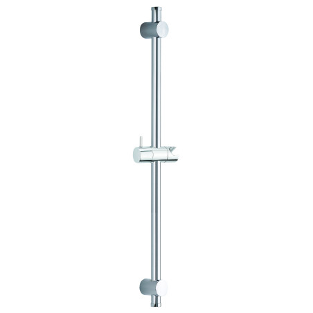 Barre de douche design Ø25mmx650mm, pieds réglables, cale de rattrapage d'aplomb