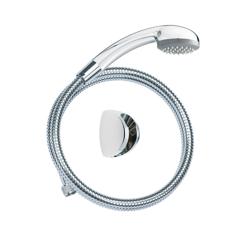 Kit douche 1 jet COBRA chromé, flexible métal 1,75 m, support mural 3 positions