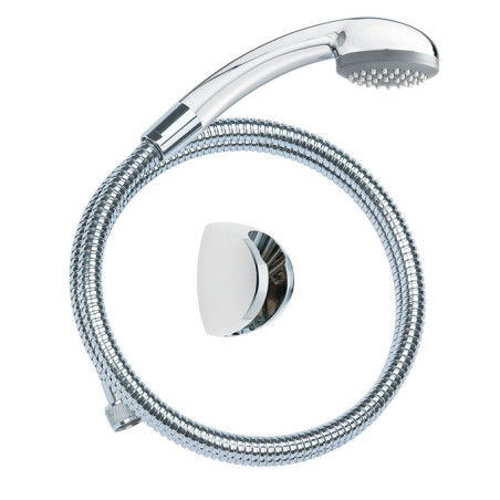 Kit douche 1 jet COBRA chromé, flexible métal 1,75 m, support mural 3 positions