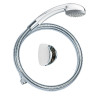 Kit douche 1 jet COBRA chromé, flexible métal 1,75 m, support mural 3 positions