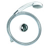 Kit douche 1 jet COBRA chromé, flexible métal 1,75 m, support mural sphérique