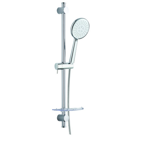 Ensemble CLASSIC 3 jets, barre Ø25x650mm, tablette, flexible PVC 1,75 m