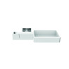 Support mural laiton pour douchette, tablette ABS/métal, fixation invisible