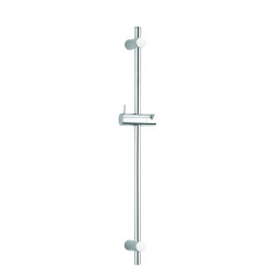 Barre douche Ø18mm inox chromé, H. 600mm, pieds réglables + cale