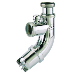Siphon lavabo ABS chromé SIFOBLIC,réglable 49/77mm,sortie Ø32mm,débit : 39 l/mn