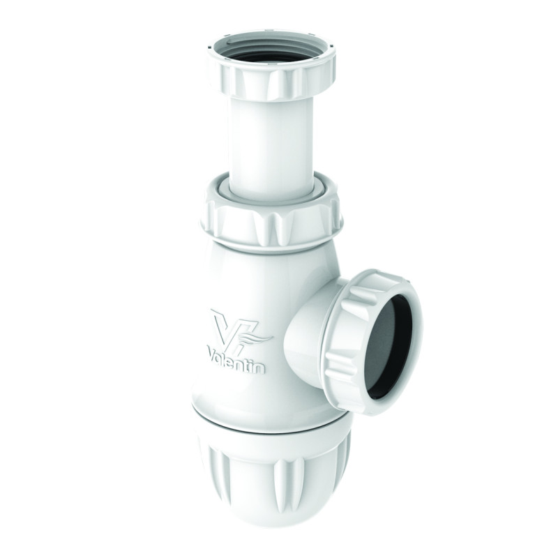Siphon lavabo NF, réglable 64/120mm, sortie Ø40,débit: 45 l/mn, corps 100% PCR