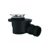 Bonde douche Ø60mm, capot métal Ø90mm, sortie horizontal à visser et/ou coller Ø40mm