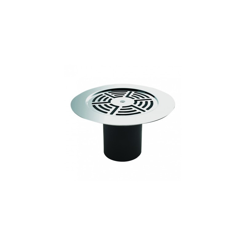 Grille design inox Ø115mm + tube garde d'eau, pour réf. 5520/5690/5710