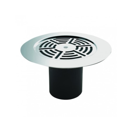 Grille design inox Ø115mm + tube garde d'eau, pour réf. 5520/5690/5710
