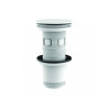 Bonde universelle digiclic ou fixe, H. 100mm, clapet et corps ABS blanc mat, NF