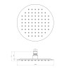 Pomme de tête ronde 250 mm PVD laiton brossé