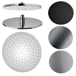 Pomme de tête ronde 250 mm PVD grey acier