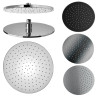 Pomme de tête ronde 250 mm noir brossé