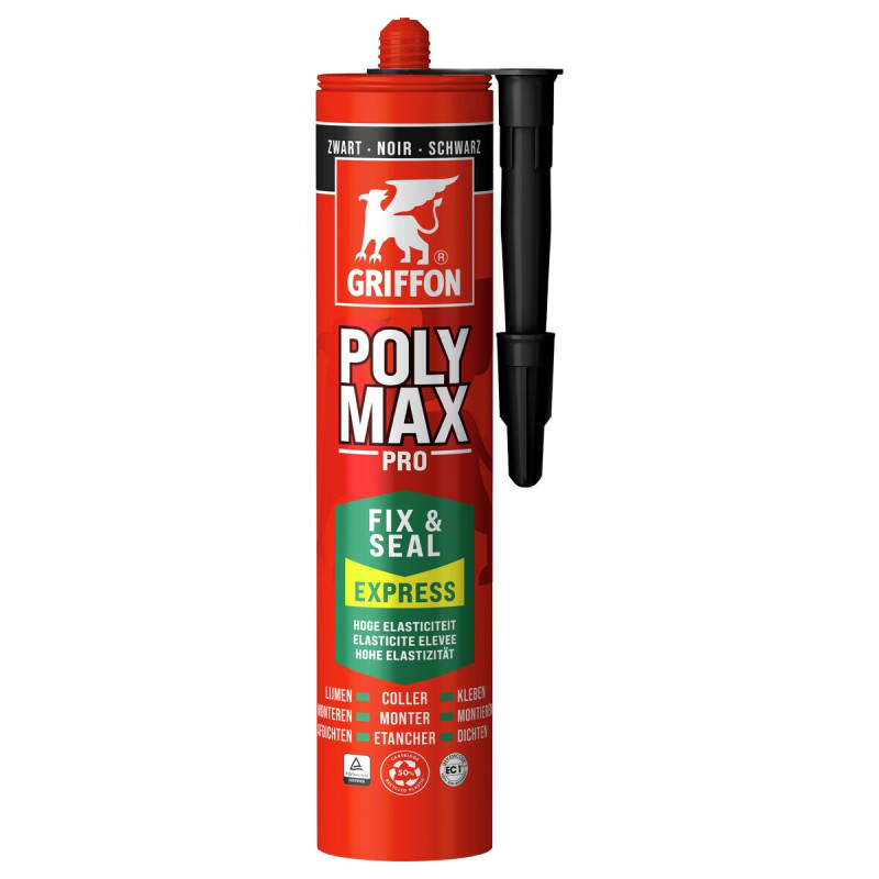 Poly Max Fix&Seal Express noir - cartouche 435 G