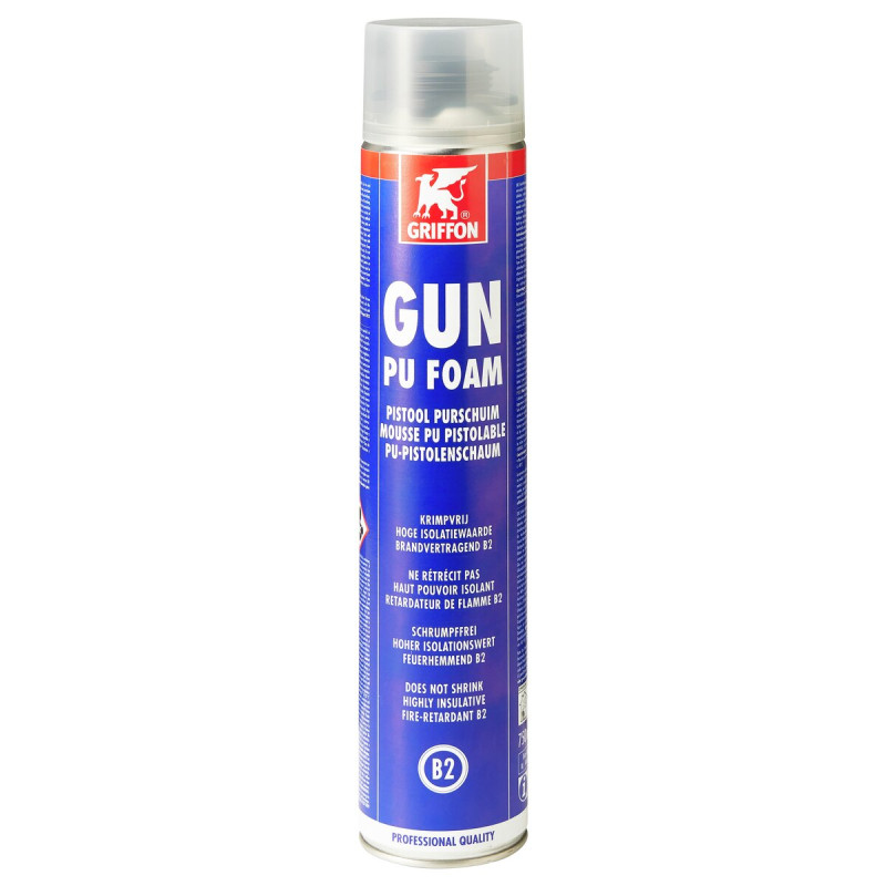 GUN PU-FOAM mousse PU, pistolable - aérosol 750 ML