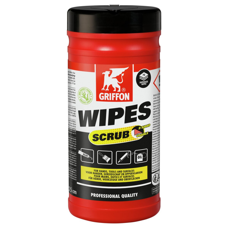 WIPES SCRUB lingettes nettoyantes - dévidoir 75 unités