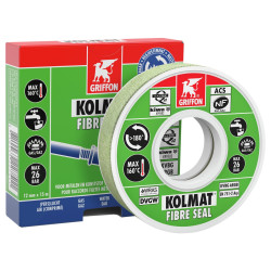 Kolmat Fibre Seal bande d'étanchéité pour les raccords filetés. 12 MM X 15 M