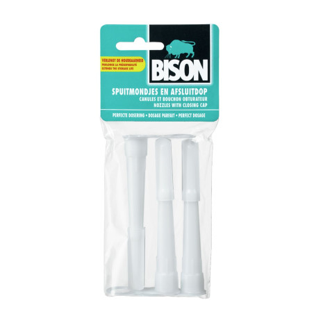 Canules pour cartouches silicone avec bouchon