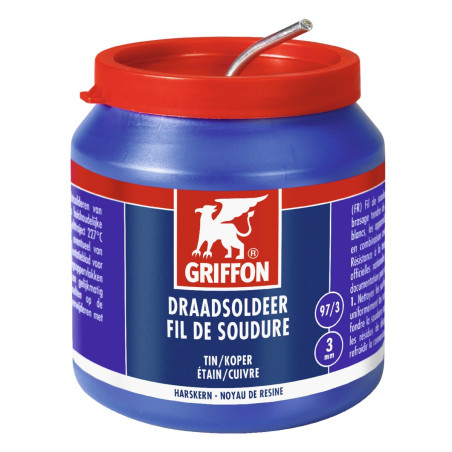 Fil de soudure étain/cuivre noyau de résine - Pot 500 G