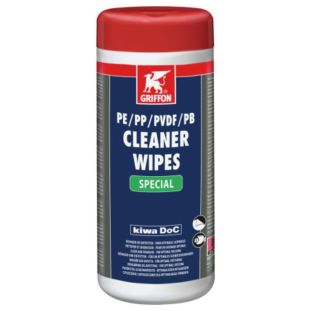 PE-CLEANER WIPES. Lingettes nettoyantes pour PE, PP, PVDF et PB.