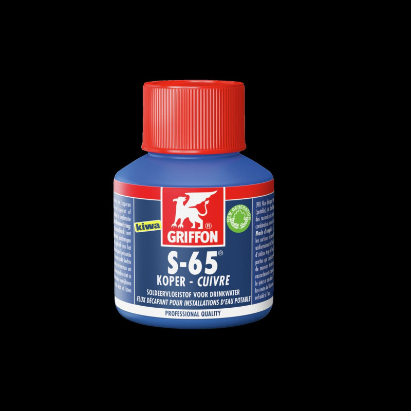 S-65 Cu flux décapant liquide 80 ML pour soudure cuivre. Eau potable
