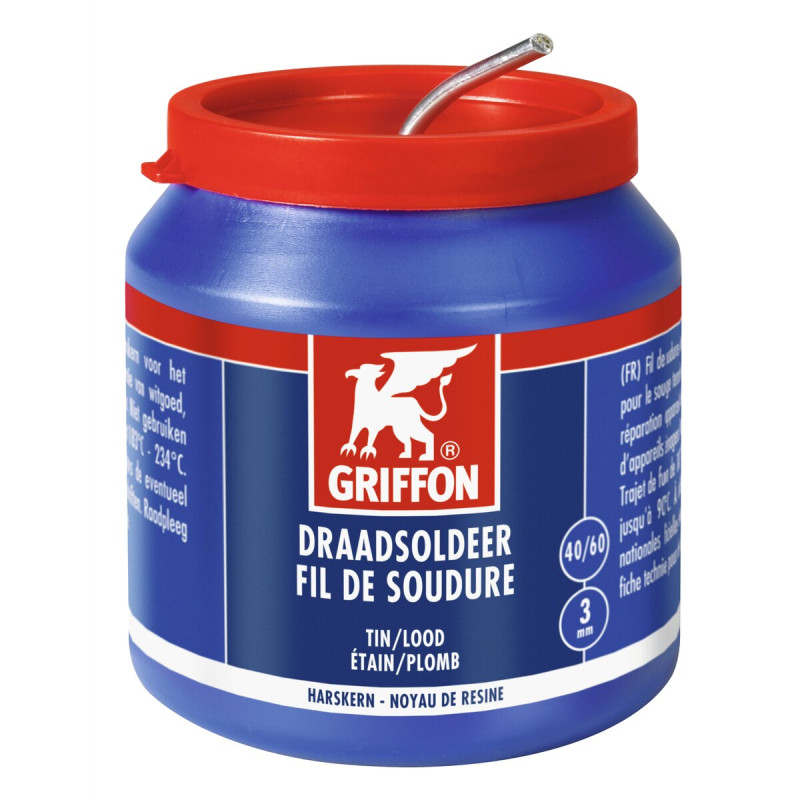 Fil de soudure étain/plomb noyau de résine - pot de 500 G