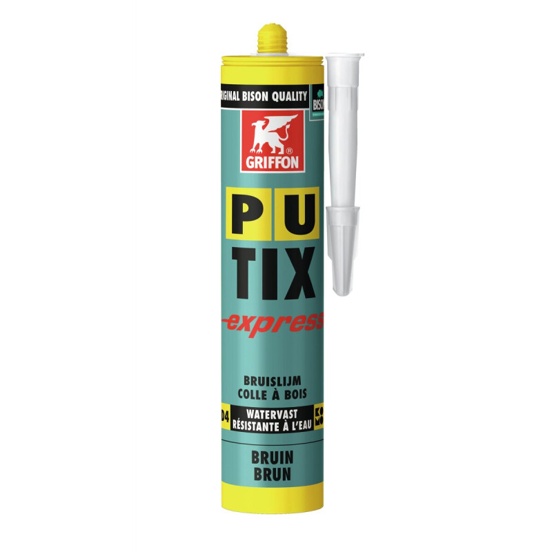 PU-TIX Express colle à bois D4 à 1 composant, base PU – cart. 340 G brun