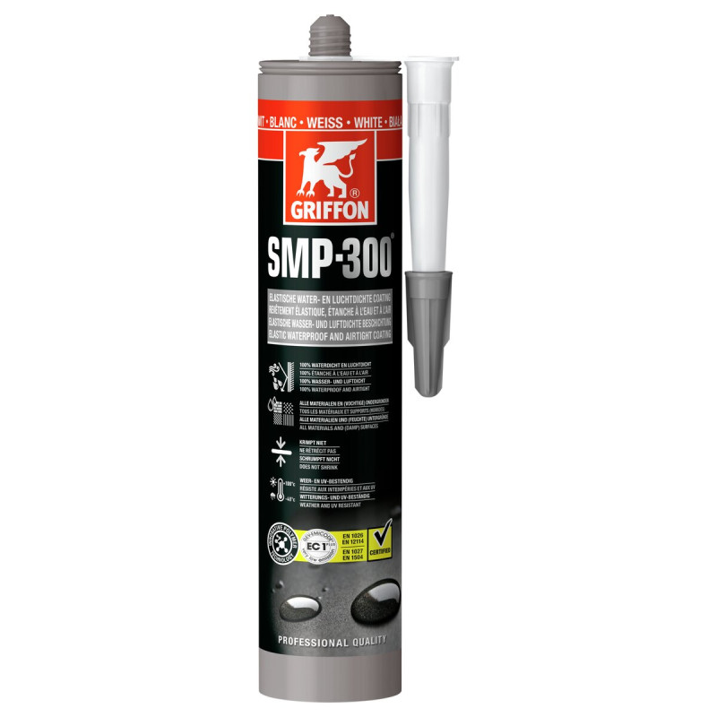 SMP-300 Blanc Enduit élastique étanche à l'eau et à l'air Cart. 290ml