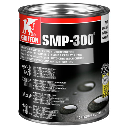 SMP-300 Blanc Enduit élastique étanche à l'eau et à l'air Pot 1 kg