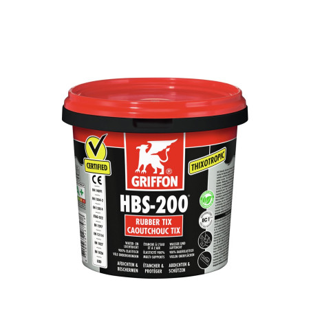 HBS-200 Caoutchouc TIX pot 1 L - Etanchéifier les surfaces à l'eau et à l'air