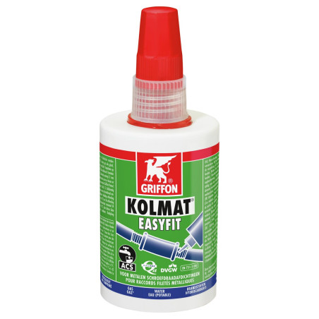 Kolmat Easyfit 50 ML résine pour rendre étanche les raccords filetés métalliques