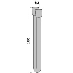 Flexible lisse antitorsion 175 cm f1/2 f1/2, réf. ST175A