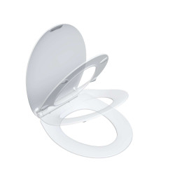 Abattant de WC DOMAO déclipsable à frein de chute, NF, slim