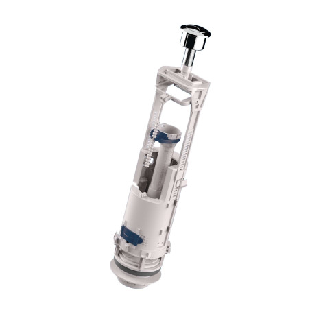 Soupape de chasse à étrier DOMAO 3/6 L, bouton double touche chromé, NF