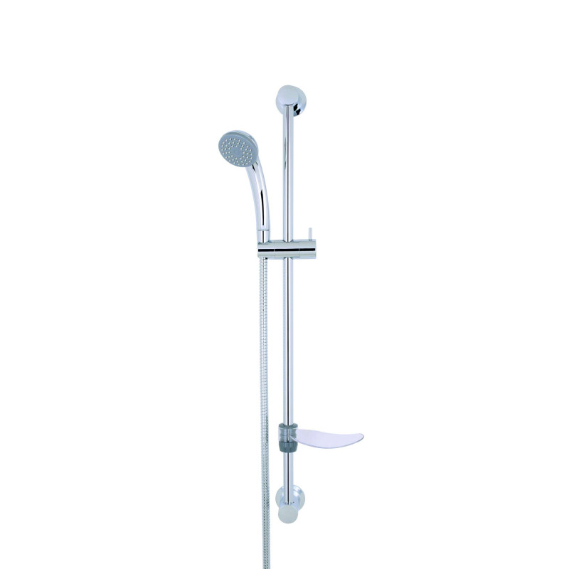 Ensemble de douche DOMAO Access, barre 70 cm Ø 18 mm, douchette 1 jet Ø 70 mm anticalcaire, flexible inox 1,50 m, chromé