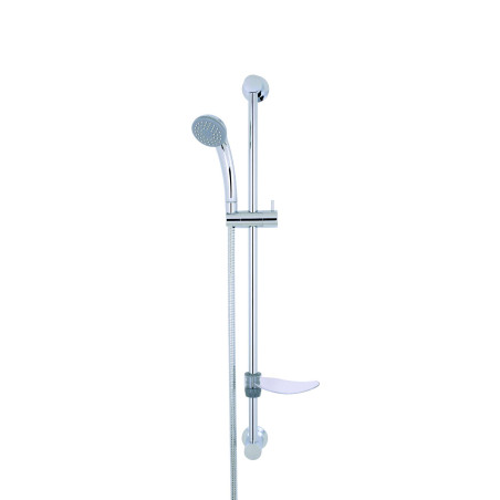 Ensemble de douche DOMAO Access, barre 70 cm Ø 18 mm, douchette 1 jet Ø 70 mm anticalcaire, flexible inox 1,50 m, chromé