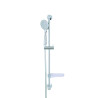 Ensemble de douche DOMAO 100, barre 70 cm Ø 18 mm, douchette 1 jet Ø 100 mm anticalcaire, flexible inox 1,50 m, chromé