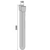 Flexible lisse antitorsion 200 cm f1/2 f1/2, réf. ST200A