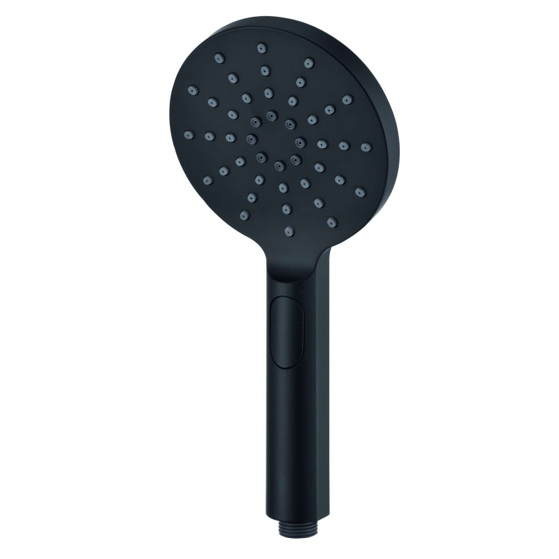 Douchette DOMAO Noir dia.120mm 3 jets anti-calcaire, Noir
