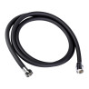 Flexible DOMAO Noir 1m75 PVC, embouts chromés, économie d'eau (limiteur débit)