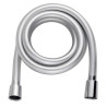Flexible 1m75 PVC gris métallisé, embouts chromés, écrou antitorsion