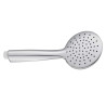 Ensemble support fixe DOMAO 100, douchette 1 jet Ø 100 mm anticalcaire, flexible inox 1,50 m, chromé