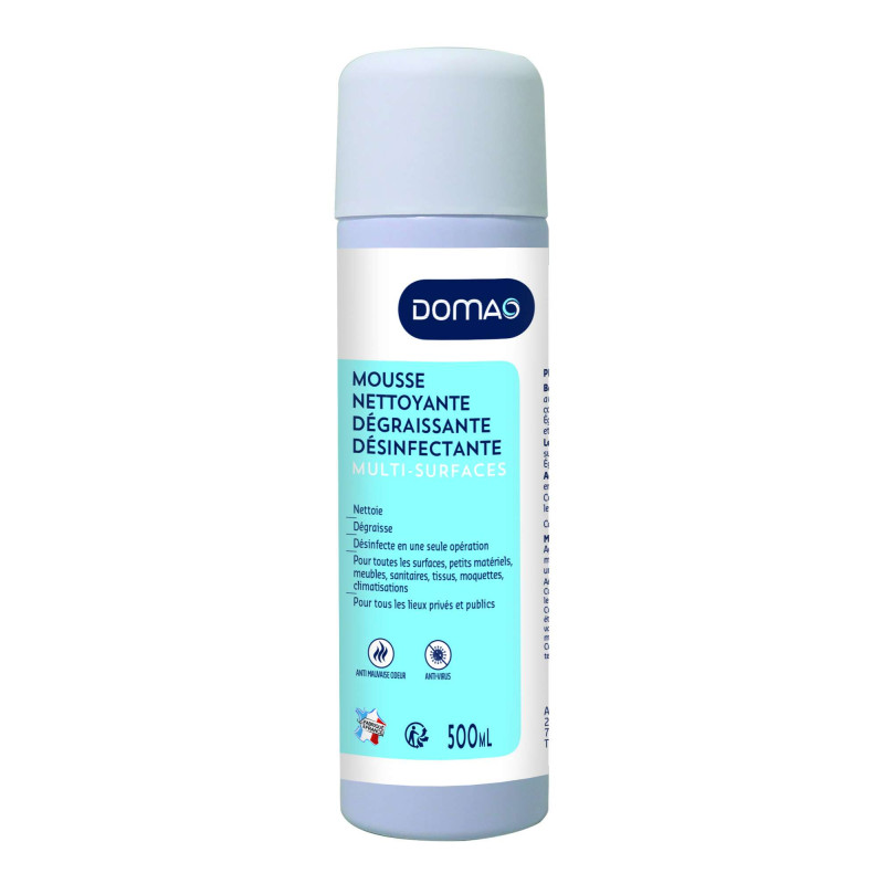 Mousse nettoyante dégraissante désinfectante DOMAO aérosol 500ML