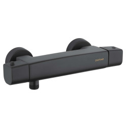 Mitigeur douche thermostatique NF C2, Noir Mat