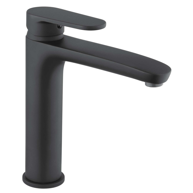 Mitigeur Lavabo bec haut, Noir Mat